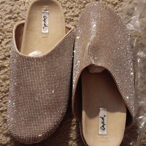 Qupid Rhinestone Slides